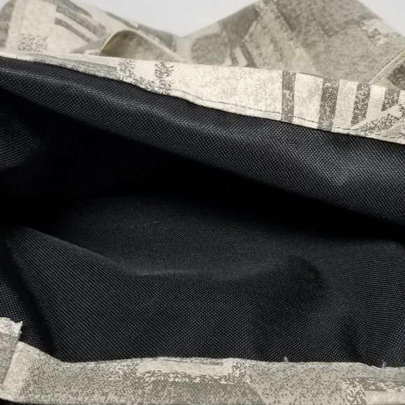 Handmade Grey Tote Bag with Ribbon Trim - Picture 4 of 5